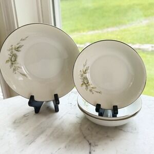 4pc Lot Vintage Wyndham Melrose‎ 657 China (1) Soup Bowl (3) Fruit Dessert Bowls